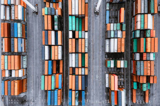istock Large port ship in Asia 1183511019