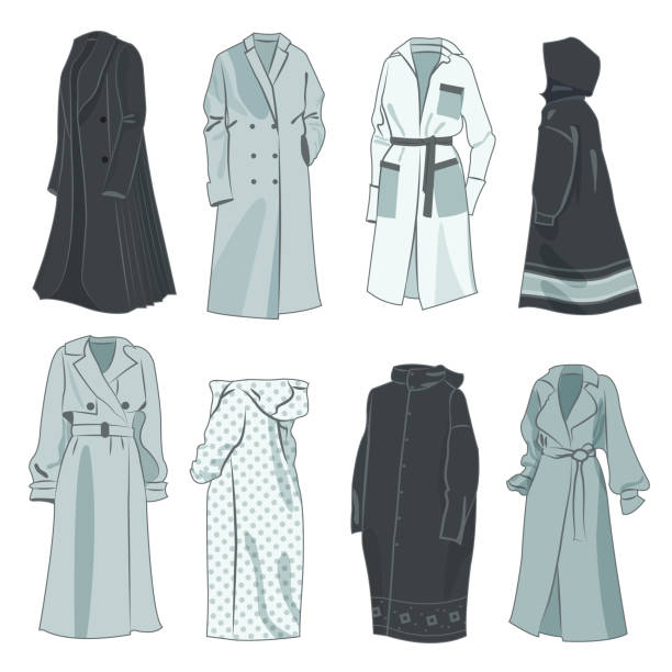 istock Set of autumn raincoats and coats 1183512928