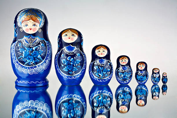 matryoshka. - russian nesting doll doll matrioska russian culture fotografías e imágenes de stock