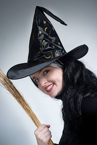 istock Portrait of a cute witch with hat 118351722