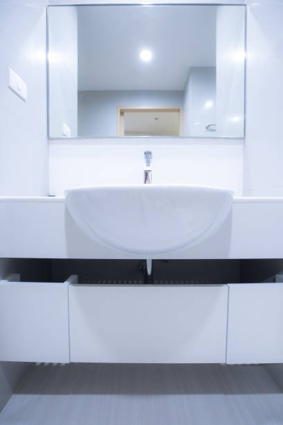 istock Clean wash basins available for all customers. 1183519434