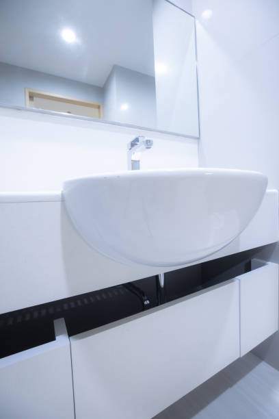 istock Clean wash basins available for all customers. 1183519443