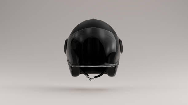 istock Black Motorcycle Helmet Full Faced Visor 1183520056