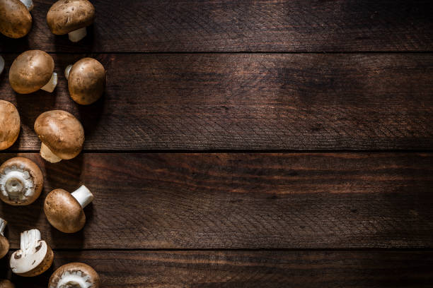 istock Crimini mushroom with copy space 1183522316