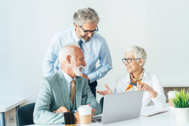 istock Senior business people having a discussion 1183523149