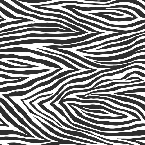 istock Seamless vector black and white zebra fur pattern. Stylish wild zebra print. Animal print background for fabric, textile, design, cover, advertising banner etc. 10 eps design. 1183529597