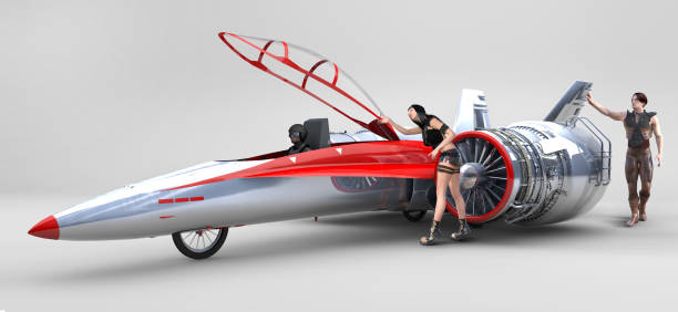 istock Speed Record Car and Crew 1183529680
