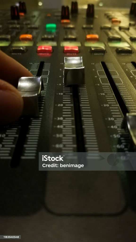 Studio Audio Control Panel And Sound System Control Panel Stock Photo ...