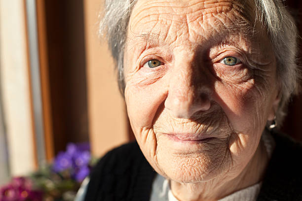 istock Old woman's portrait 118354058