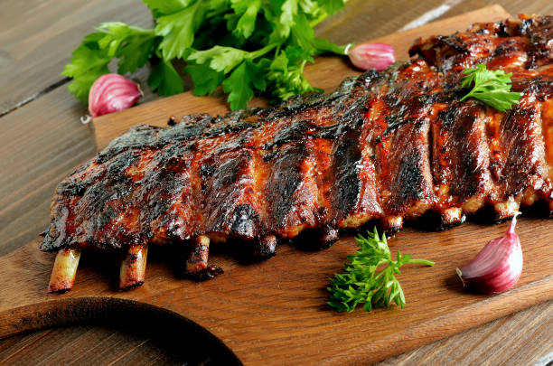 istock Spicy hot grilled spare ribs 1183544301