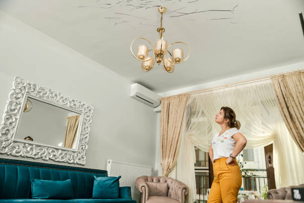 Cracked Damaged House Ceiling - Home Insurance