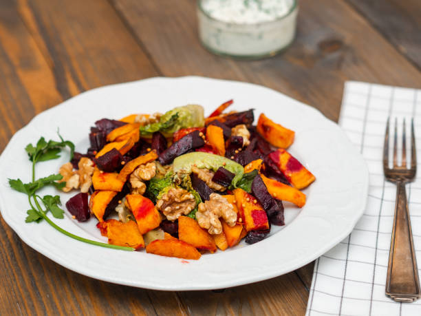 istock Super food dish - Oven vegetables with walnuts 1183550352