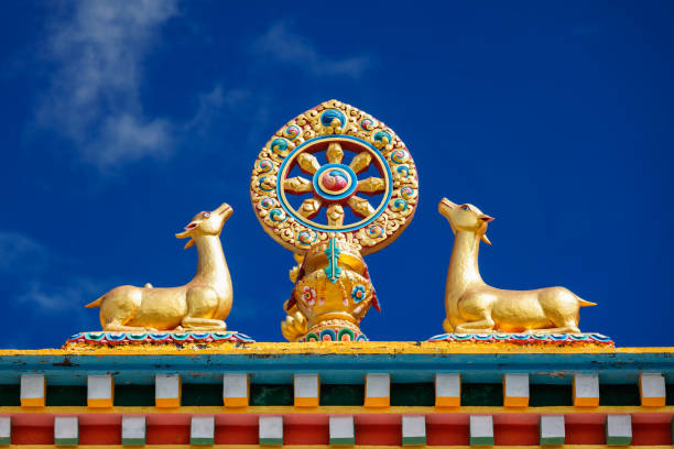 istock Buddhist Wheel of the Law 1183551424