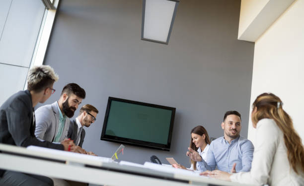 istock Business smart people conference in modern office 1183554055