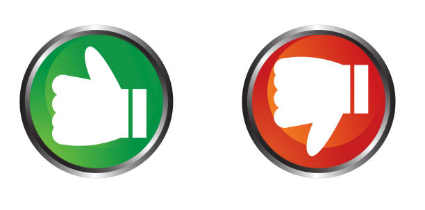 istock Like and dislike button thumb up, thumb down stock - Illustration 1183561619