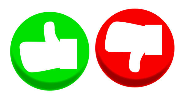 istock White like and dislike buttons stock - Illustration 1183561712