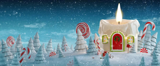 istock Amazing Christmas candle 1183561737