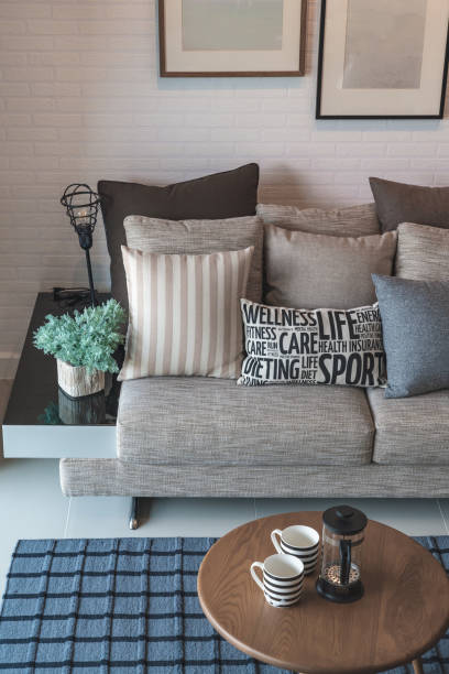 istock modern living room with set of pillows 1183561814