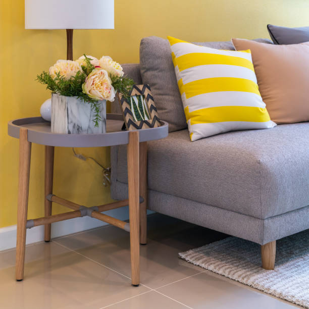 istock modern living room style with yellow wall 1183561848