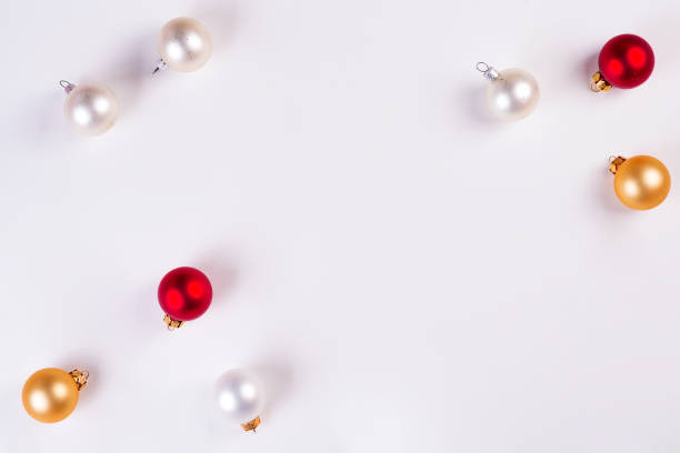 istock Christmas Holiday Balls isolated on a white background 1183564144