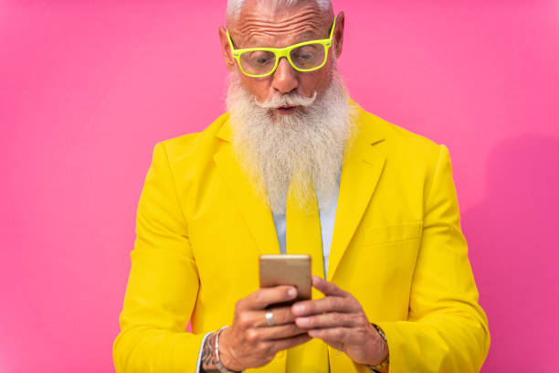 istock Stylish hipster senior man 1183565147