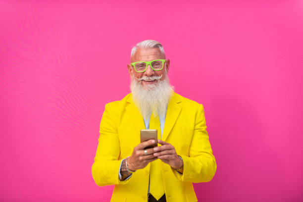 istock Stylish hipster senior man 1183565980