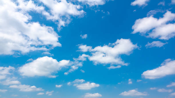 istock Blue sky and white cloud background on daytime 1183567710