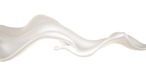 istock A beautiful, elegant splash of milk. 3d illustration, 3d rendering. 1183568842