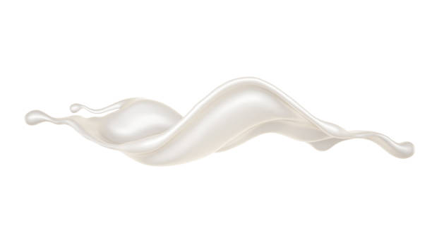 istock A beautiful, elegant splash of milk. 3d illustration, 3d rendering. 1183568862