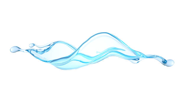istock Beautiful, elegant splash of water. 3d illustration, 3d rendering. 1183568879