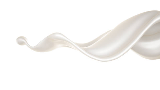 istock A beautiful, elegant splash of milk. 3d illustration, 3d rendering 1183568882