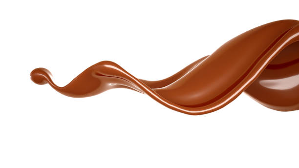 istock A beautiful, elegant splash of chocolate. 3d illustration, 3d rendering 1183568950