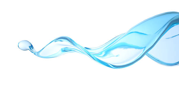 istock Beautiful, elegant splash of water. 3d illustration, 3d rendering 1183569020