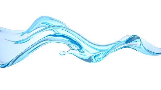 istock Beautiful, elegant splash of water. 3d illustration, 3d rendering 1183569052