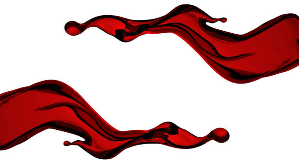 istock A beautiful, elegant splash of red liquid. 3d illustration, 3d rendering 1183569272