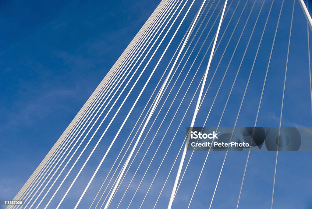 Acciaio stringhe di ponte - Foto stock royalty-free di Acciaio