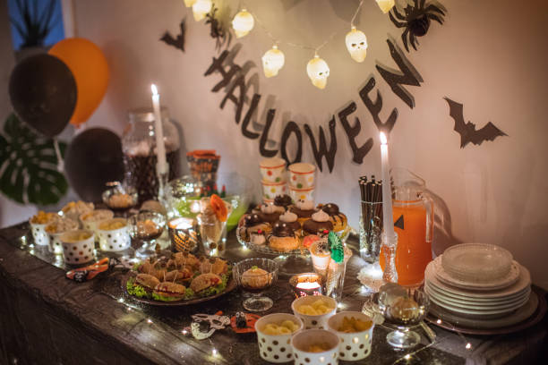 istock Halloween food table 1183577618
