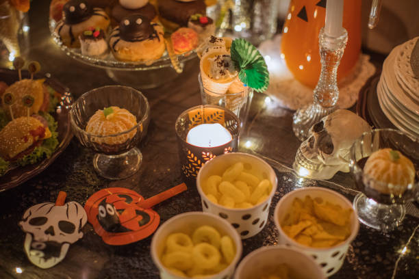 istock Halloween food table 1183577632