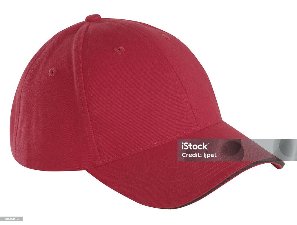 Rojo de gorra de béisbol - Foto de stock de Gorra libre de derechos