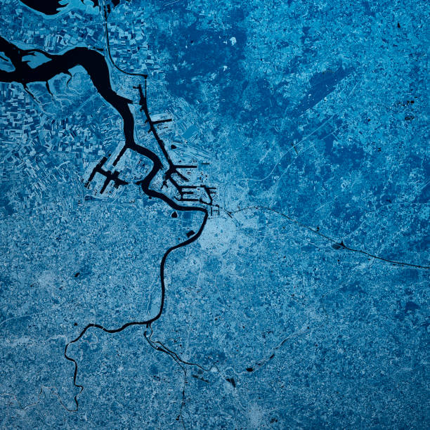 istock Antwerpen City 3D Render Blue Top View Aug 2019 1183581264