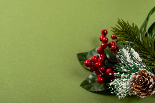 istock Creative christmas concept. Green background. 1183581282