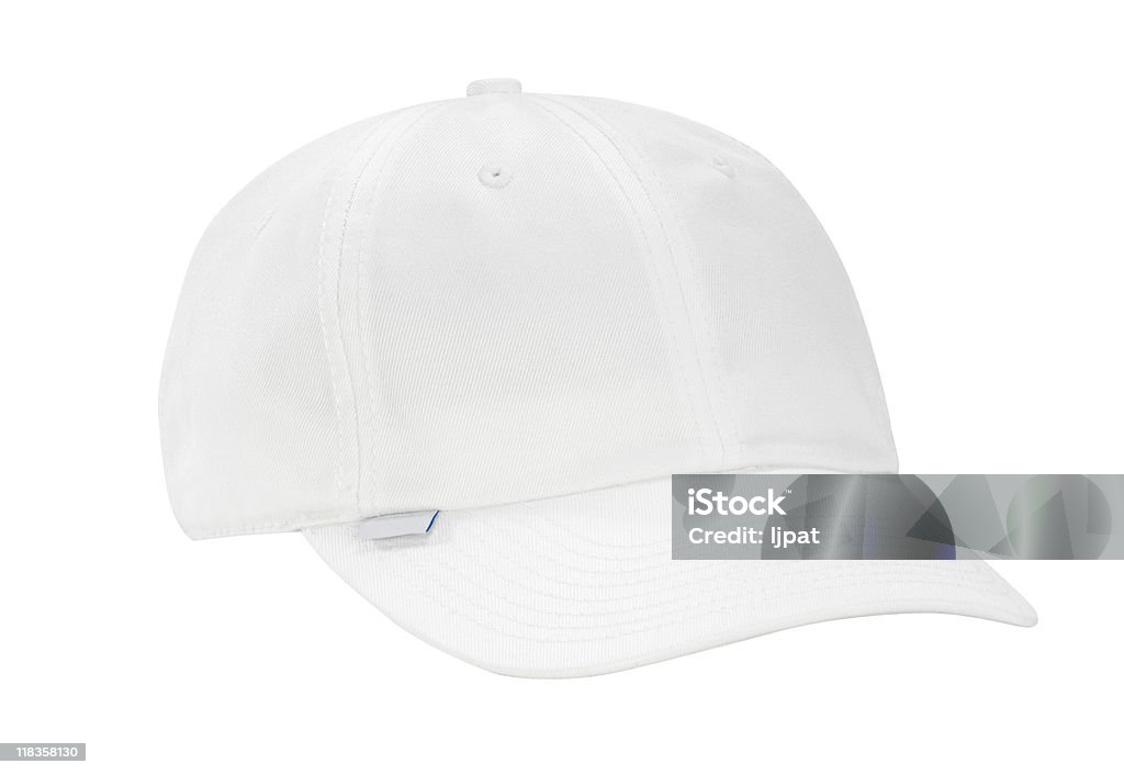 Bianco cappellino da Baseball - Foto stock royalty-free di Attrezzatura