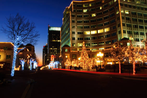 istock Street with Christmas decorations 118358372