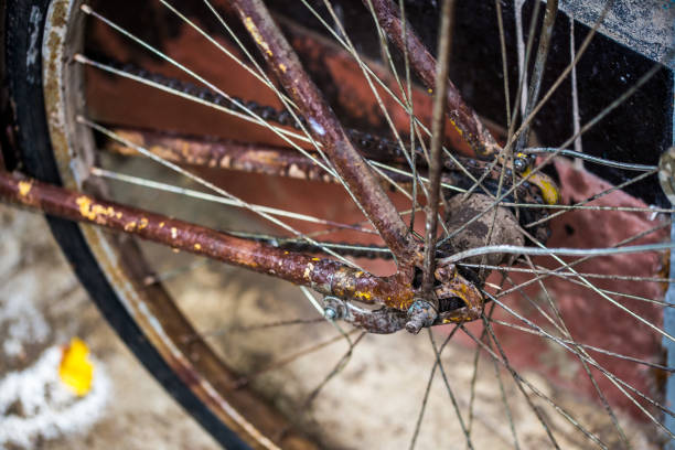 Bicycle kept leaning against the wall
