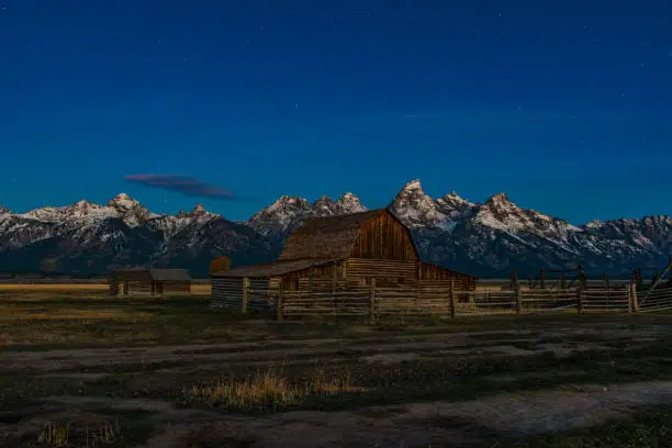 Photo of The Iconic John Moulton Barn at Sunrise in Wyoming