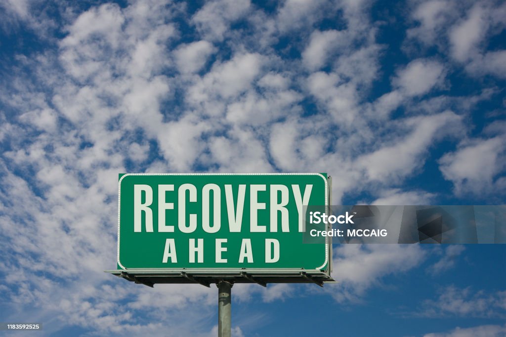 Recovery Ahead Sign Recovery Stock Photo