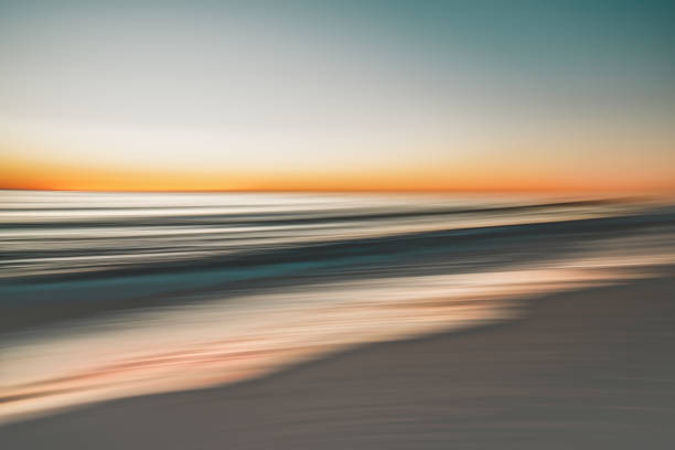 istock Abstract seascape. Beach at sunset. Motion blur, long exposure, soft colors 1183594638