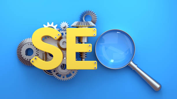 search engine optimization (seo) concept - communication marketing dictionary global communications imagens e fotografias de stock