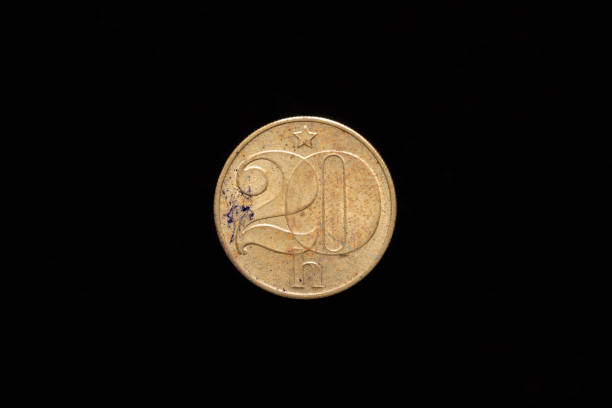 istock Old Czechoslovak 20 halier coin from 1983, reverse 1183600011