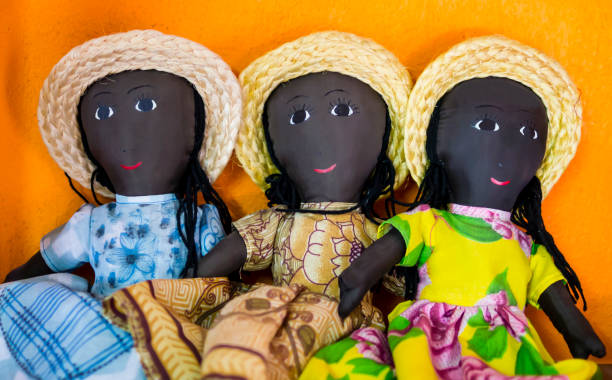 istock Row of rag dolls wearing traditional clothes, Madagascar 1183603120